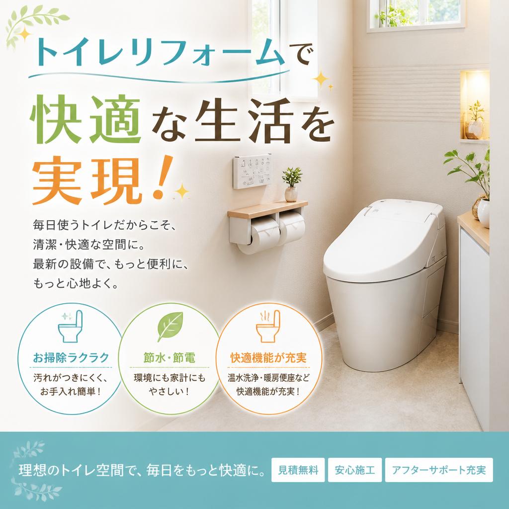 トイレリフォームで快適な生活を実現！