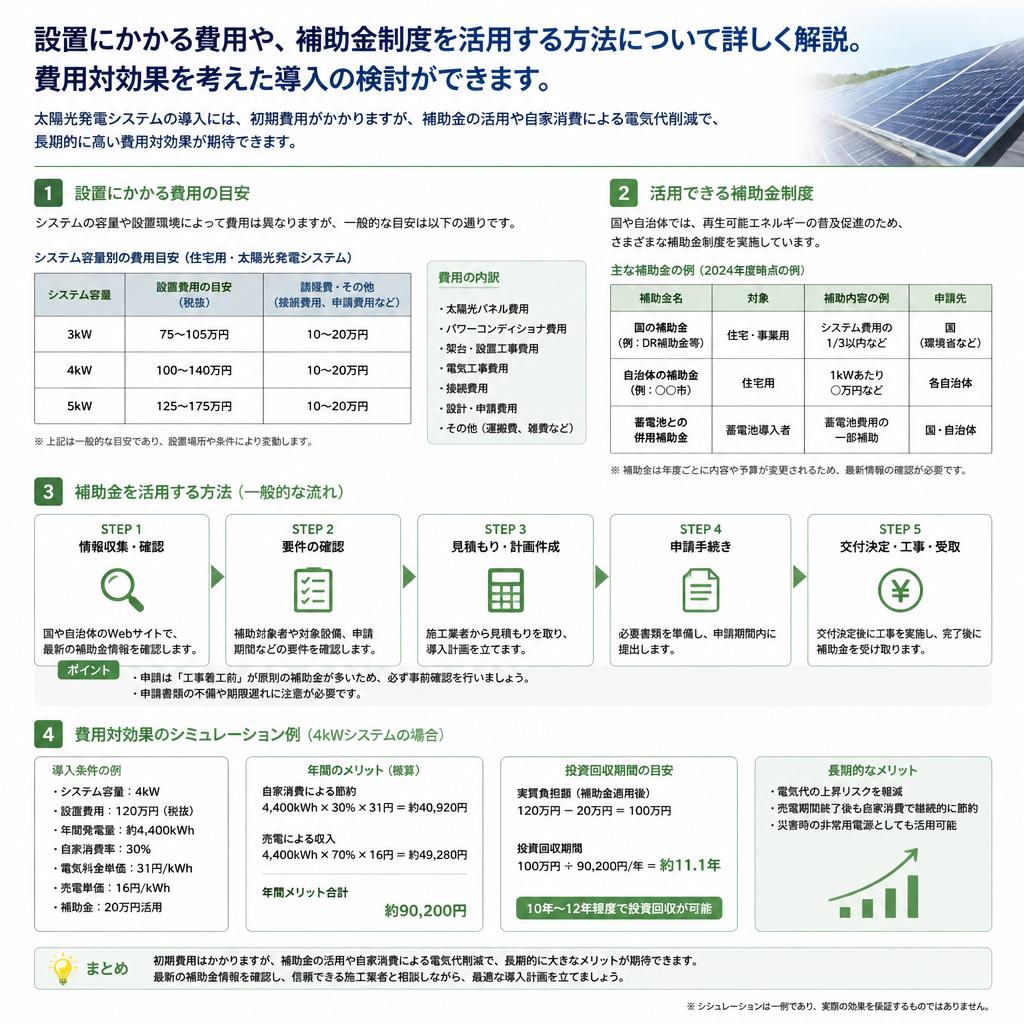 設置費用と補助制度の活用法