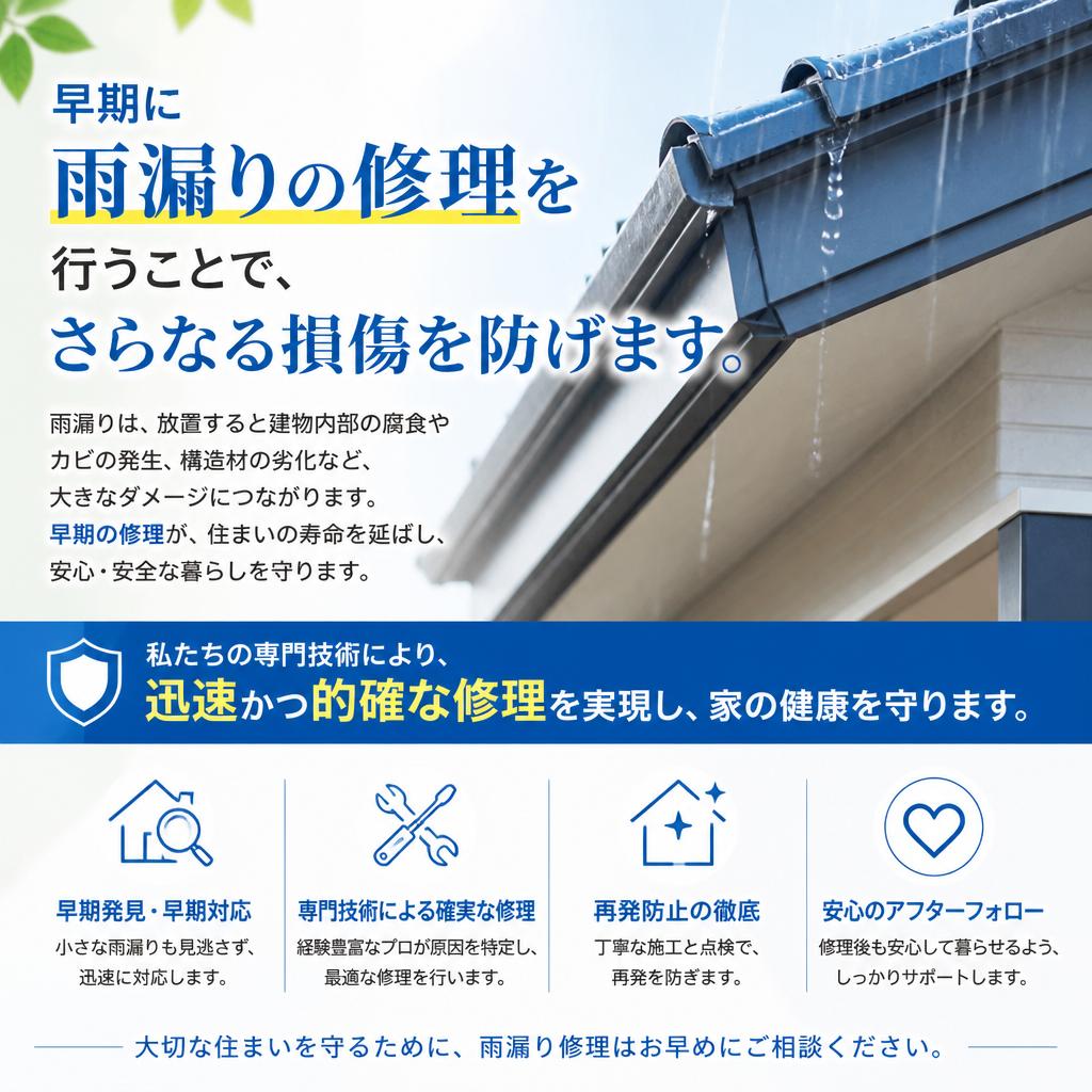 雨漏り修理の必要性