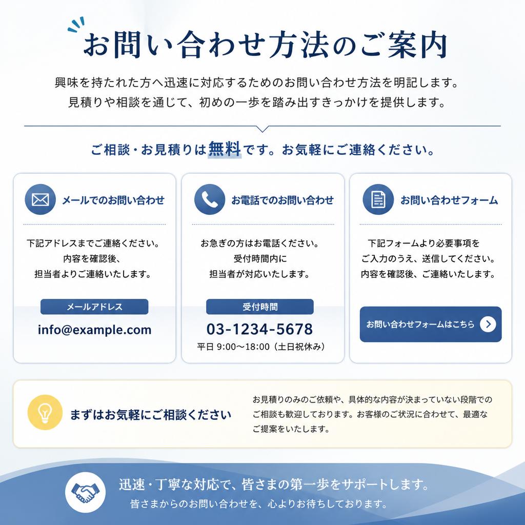 7. お問い合わせはこちらから！