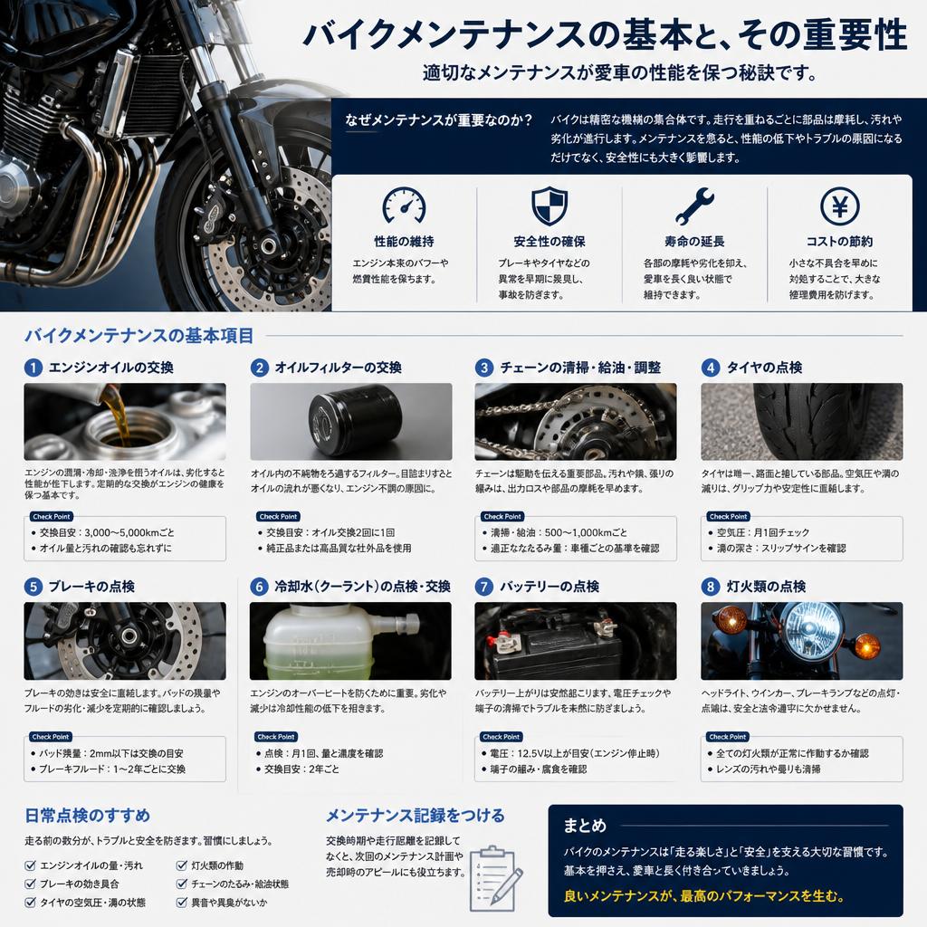 バイクメンテナンスの基本とその重要性