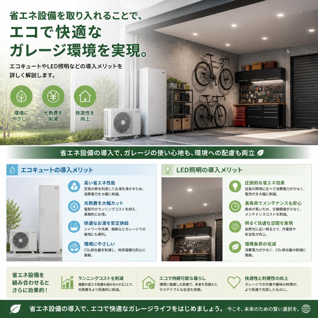 省エネ設備で持続可能な整備環境を