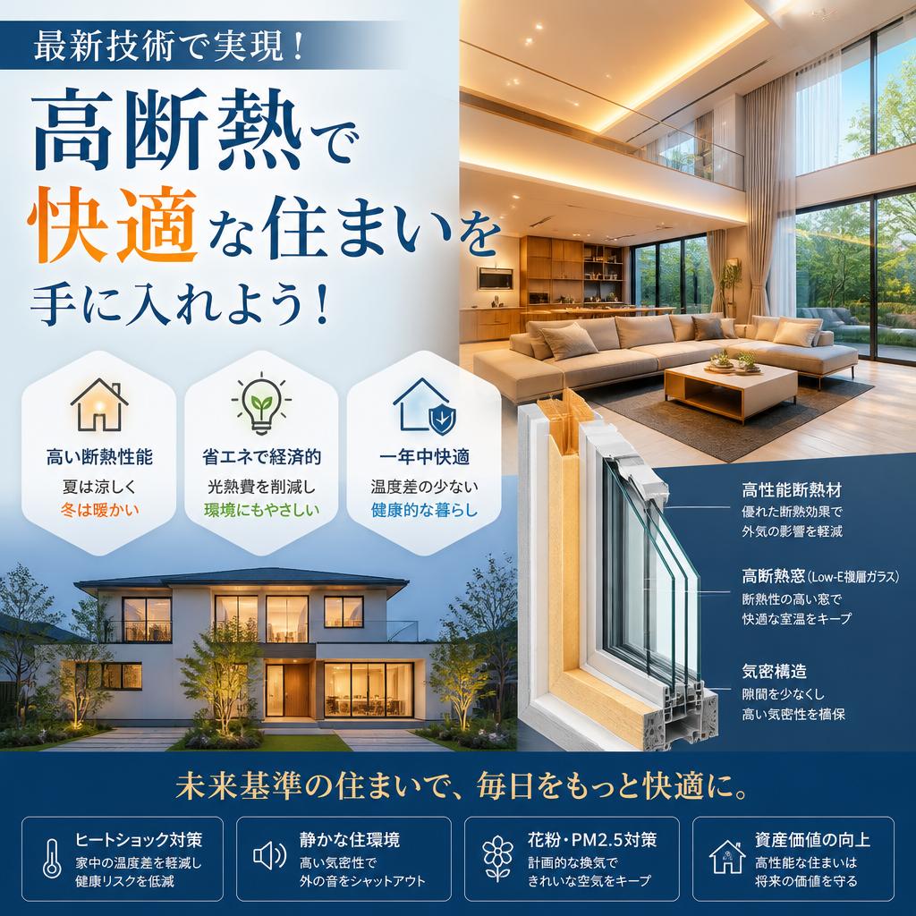最新技術で実現！高断熱で快適な住まいを手に入れよう！