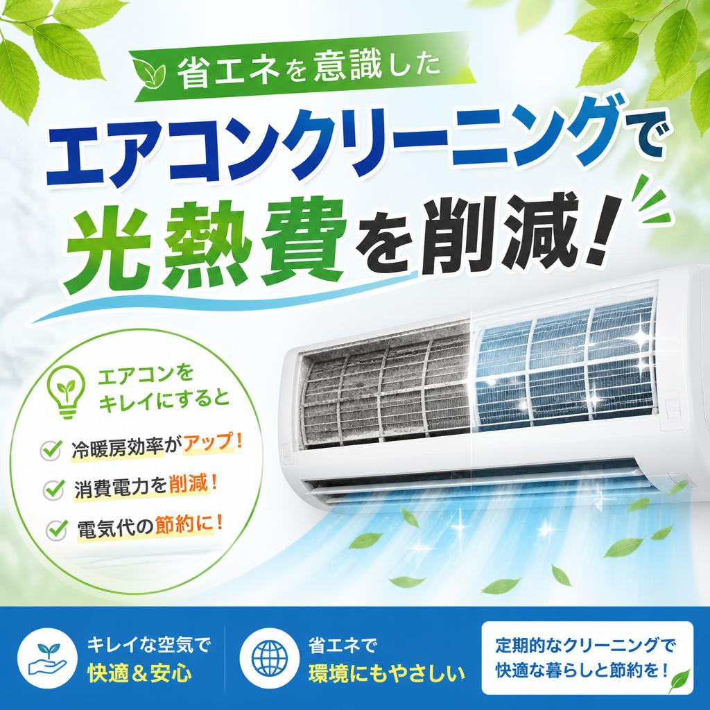 省エネを意識したエアコンクリーニングで光熱費を削減！
