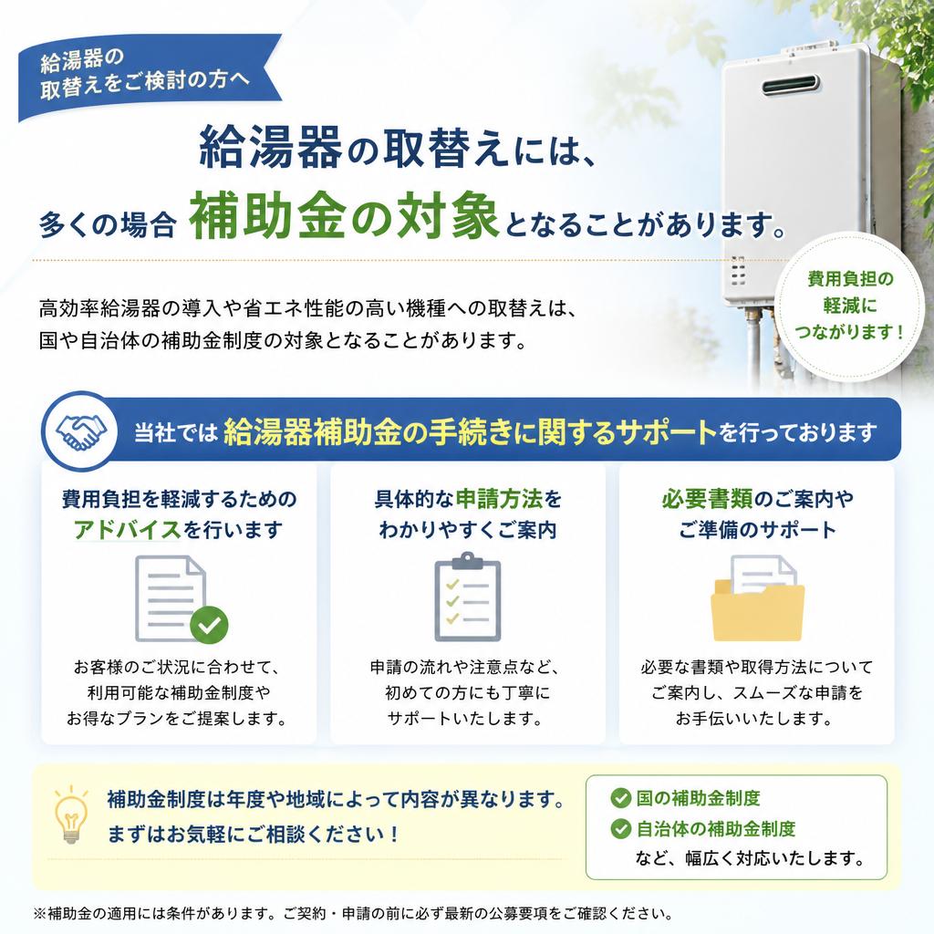 給湯器補助金のご案内