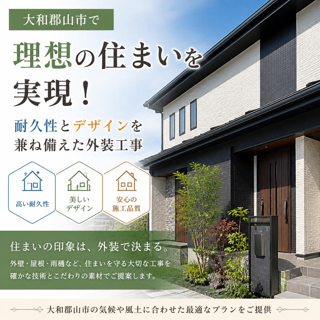 大和郡山市で理想の住まいを実現！耐久性とデザインを兼ね備えた外装工事