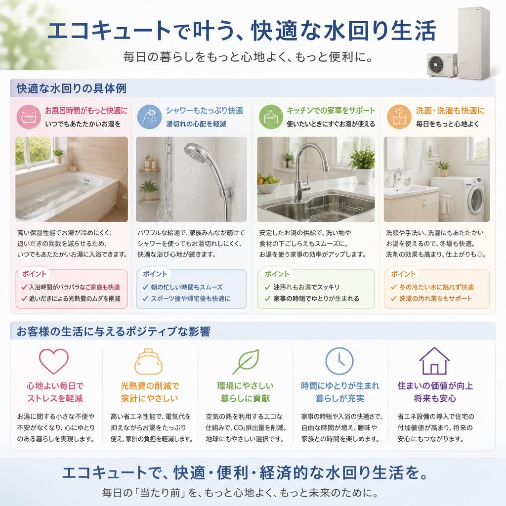 2. 快適な水回り空間の実現
