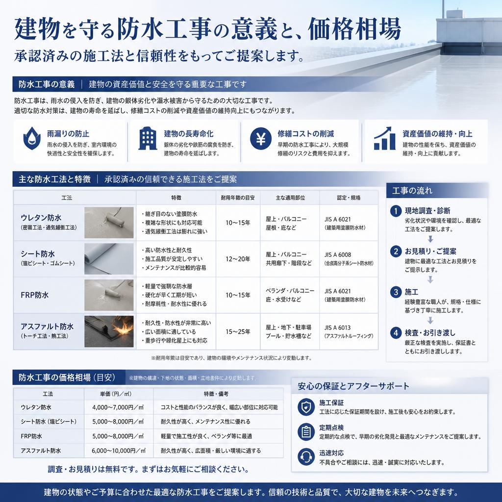 4. 防水工事の重要性と価格