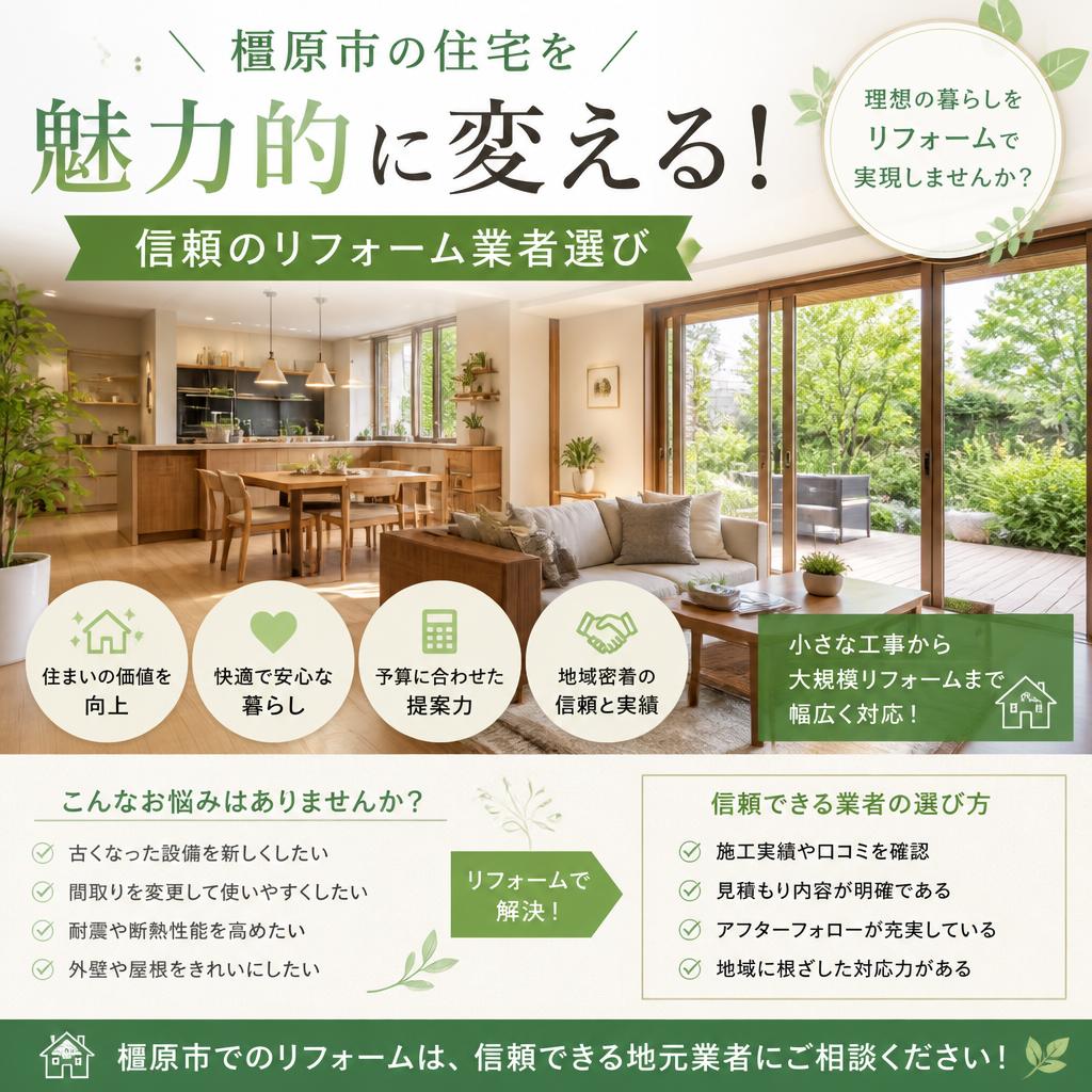 橿原市の住宅を魅力的に変える！信頼のリフォーム業者選び