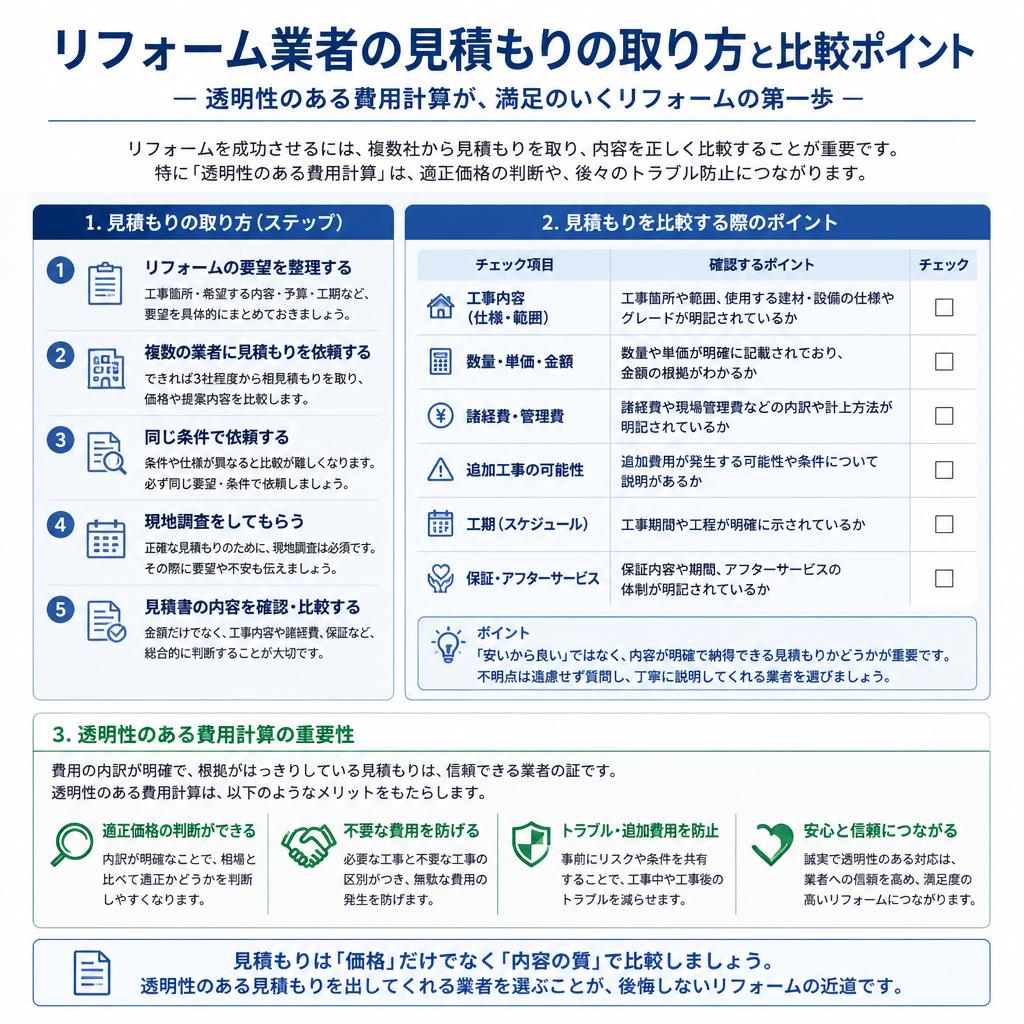 見積もりの取り方と注意点