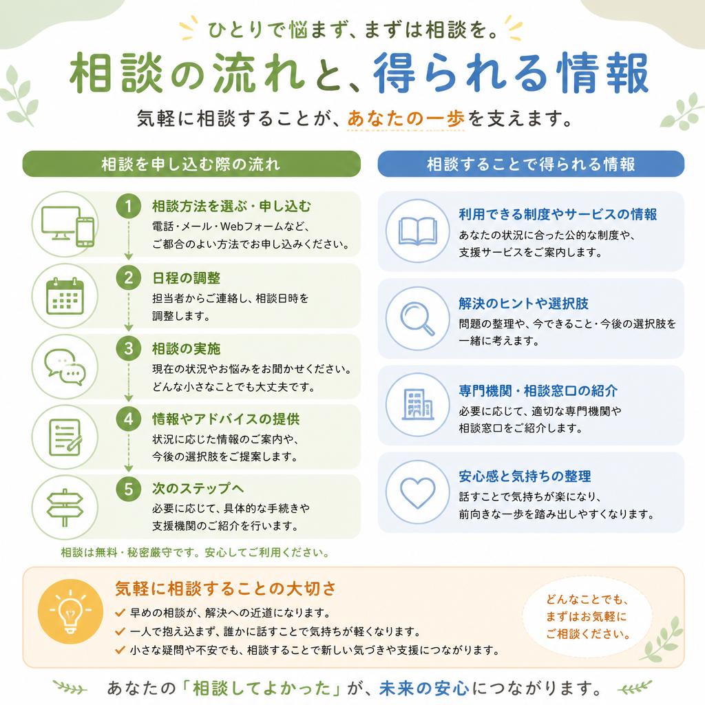 相談の流れとそのメリット