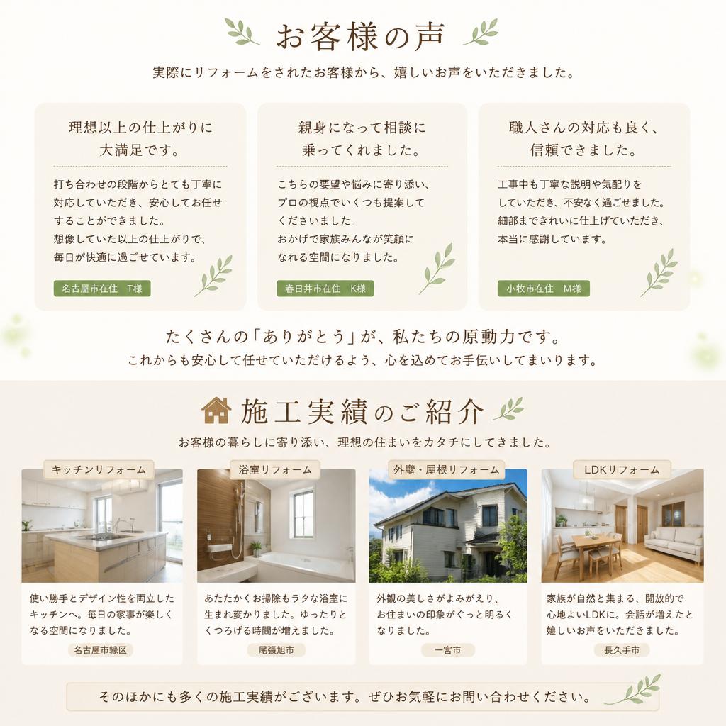 5. お客様の声と実績
