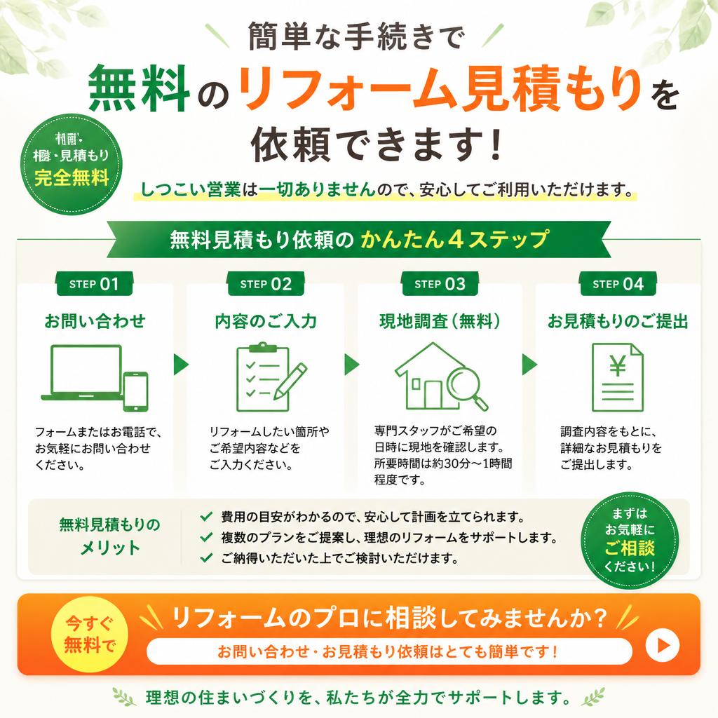 7. 無料リフォーム見積もりのご依頼