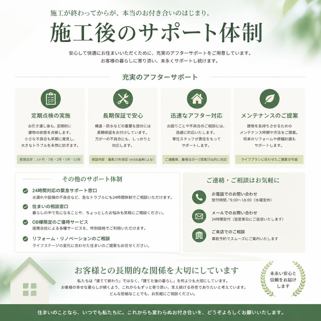 アフターフォローの重要性
