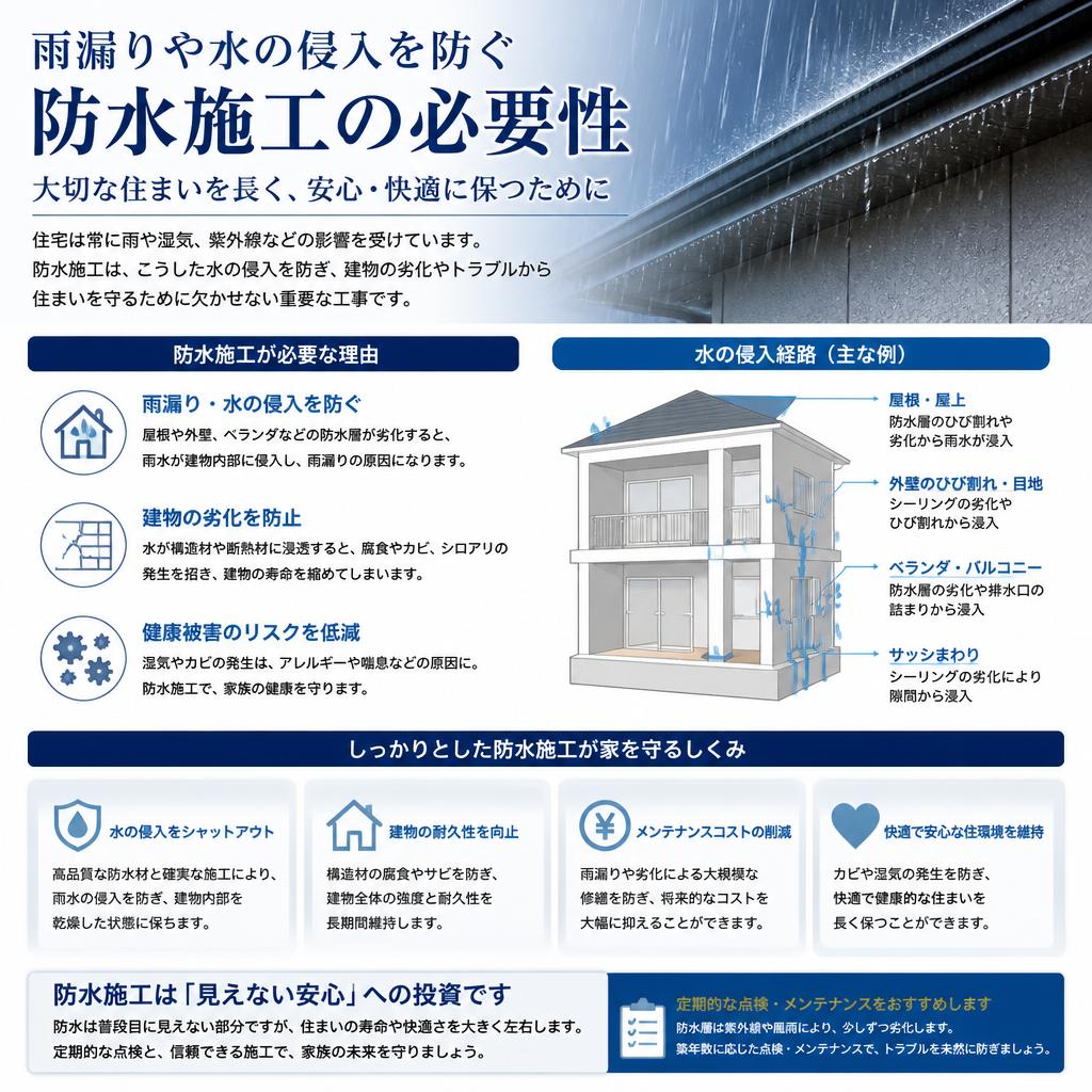 防水施工がもたらす安心