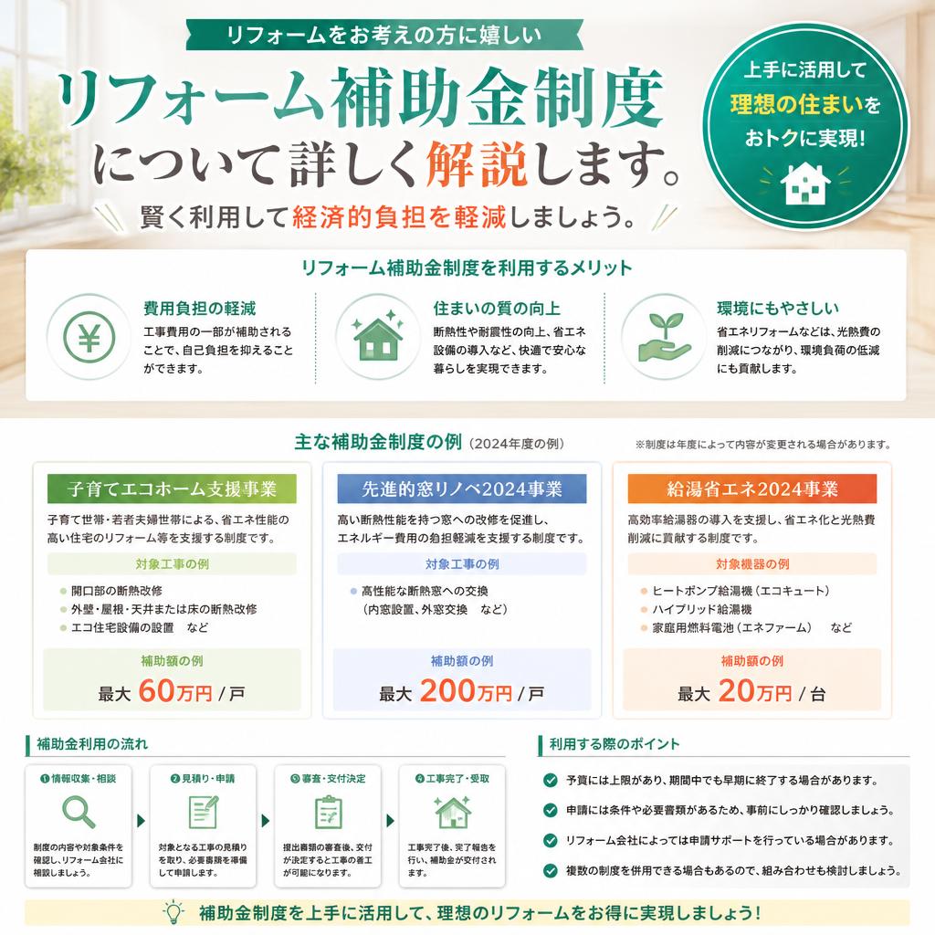 4. 使えるリフォーム補助金とは?