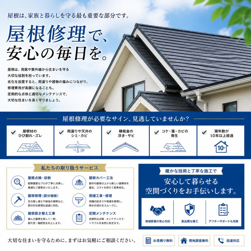 5. 屋根修理で安心を提供！