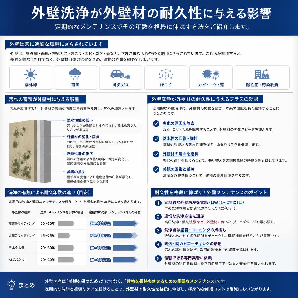 2. 耐久年数を延ばす外壁洗浄
