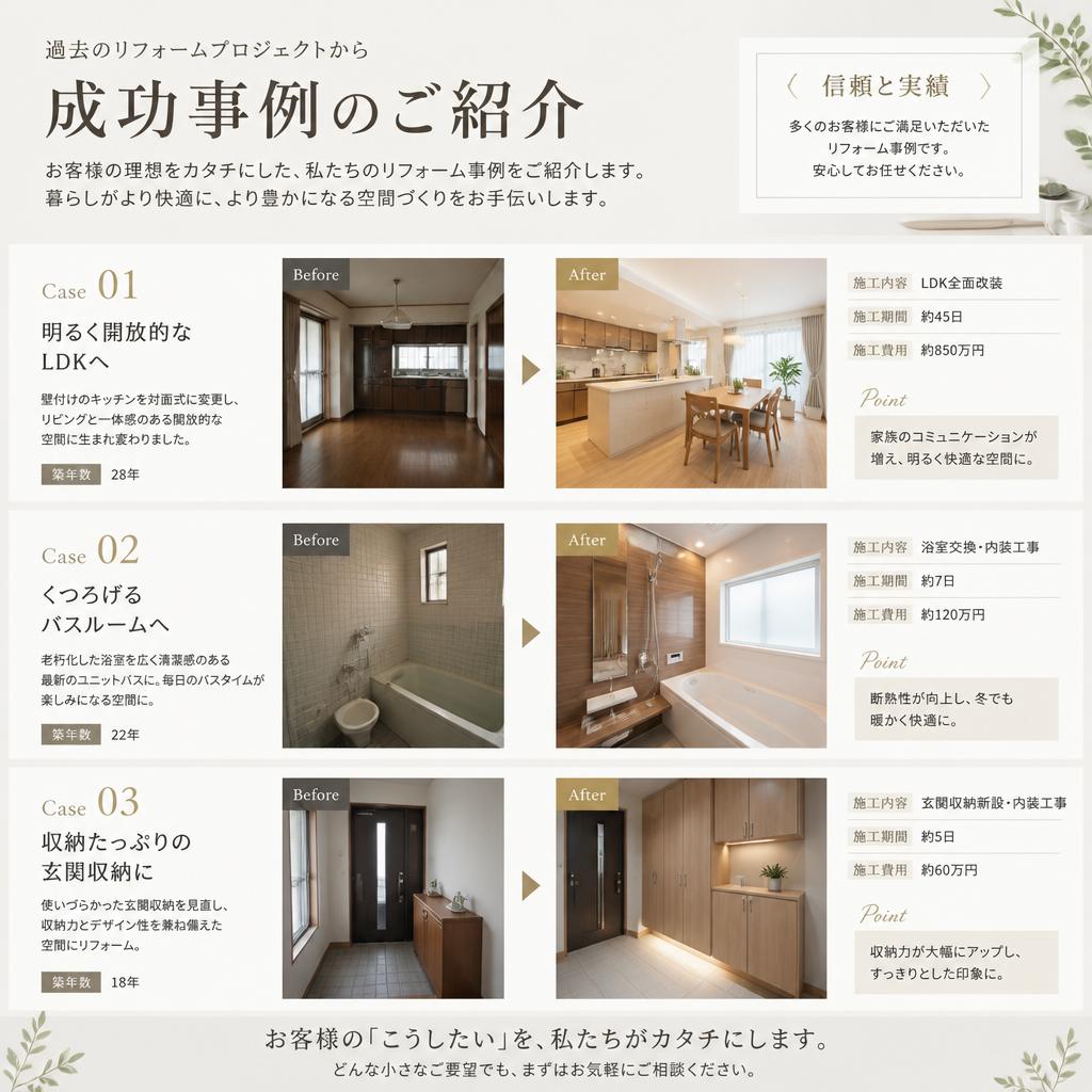 実績紹介: 断熱リフォームの事例