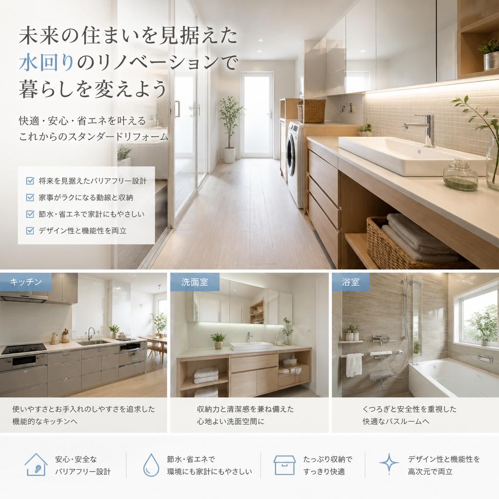 未来の住まいを見据えた水回りのリノベーションで暮らしを変えよう