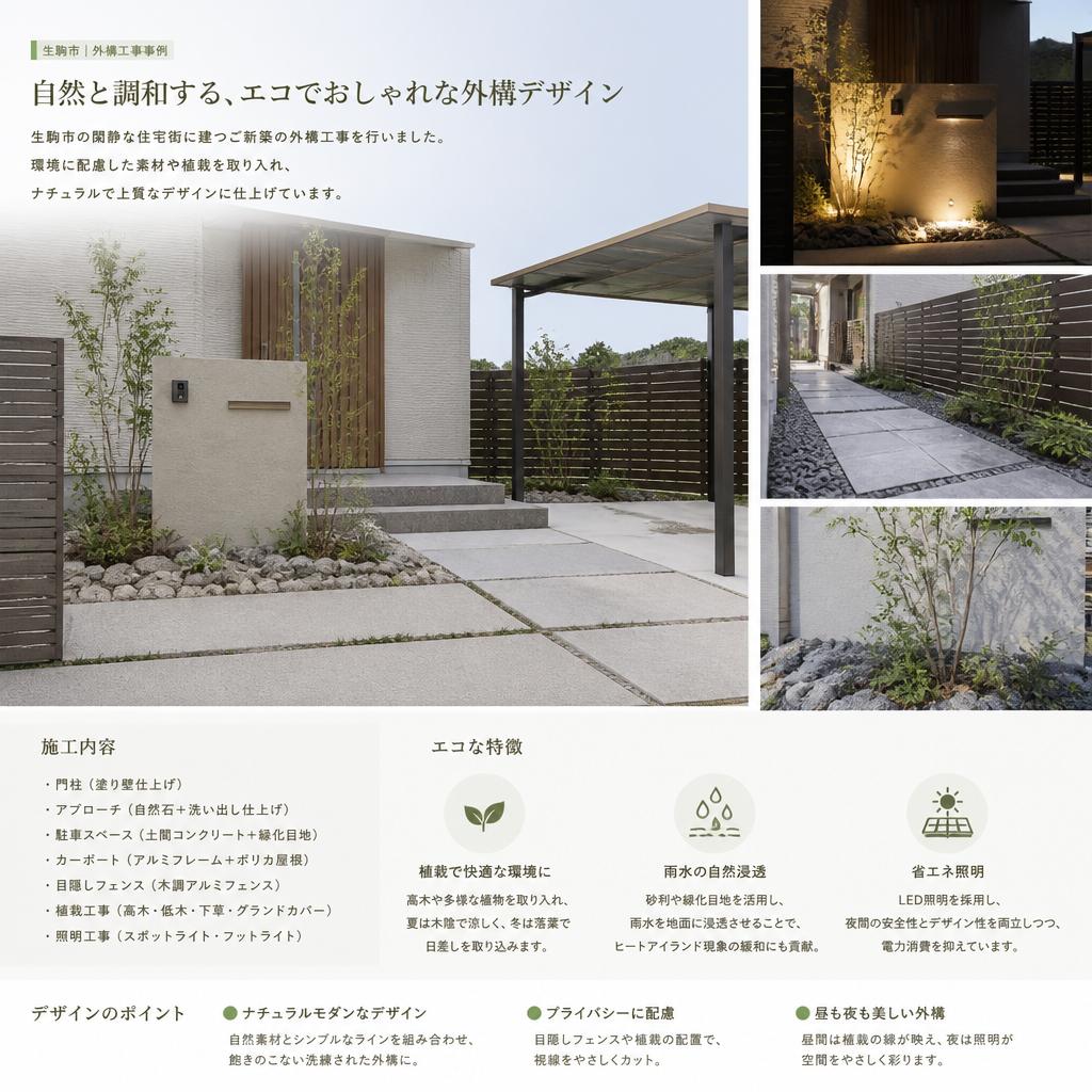 生駒市の外構工事事例
