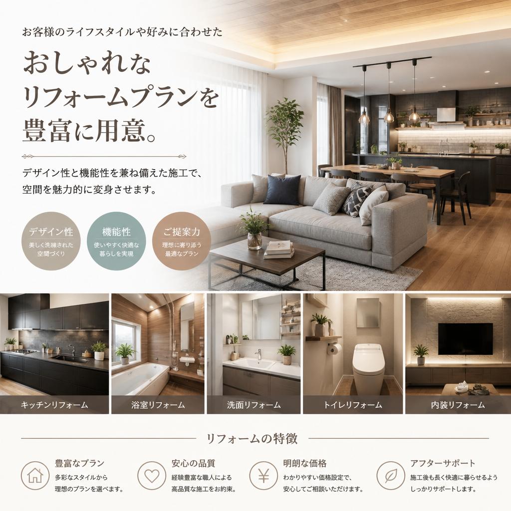 おしゃれなリフォームプランの提案