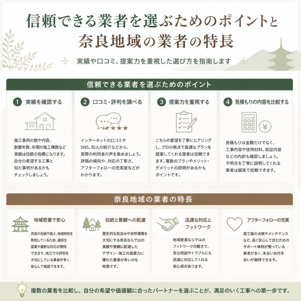 奈良地域の業者の選び方