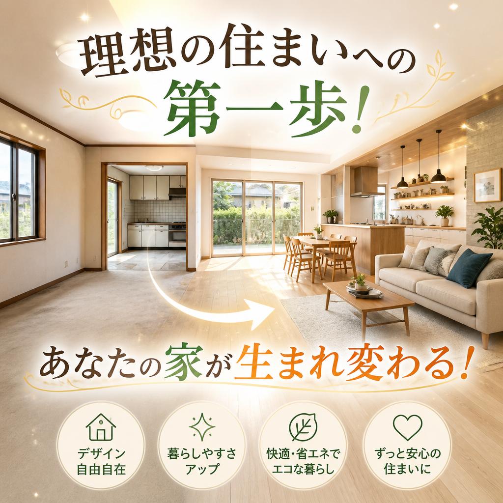 理想の住まいへの第一歩！あなたの家が生まれ変わる！