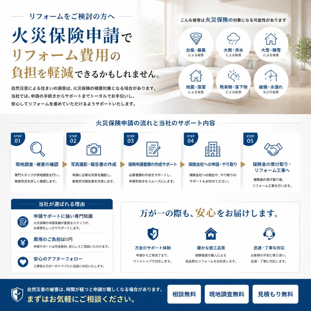 4. 火災保険申請のサポート