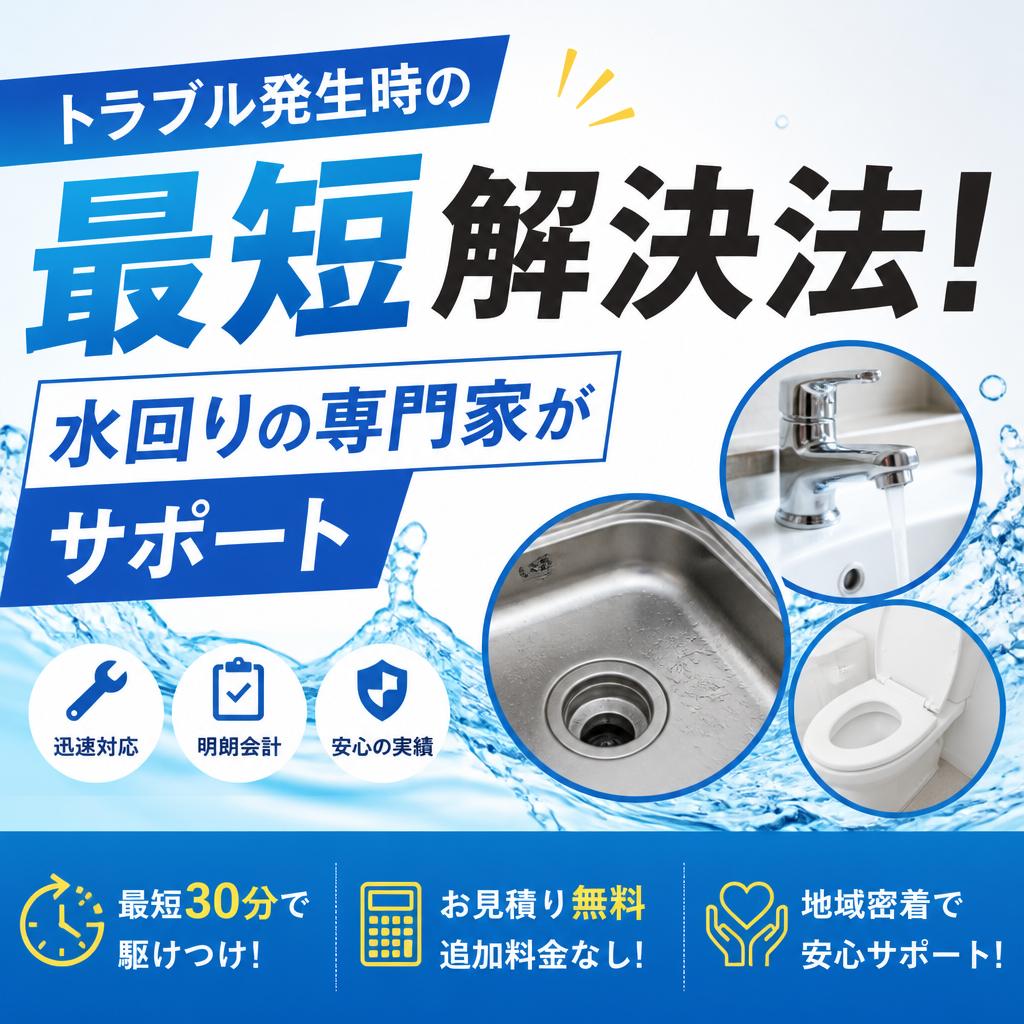 トラブル発生時の最短解決法！水回りの専門家がサポート