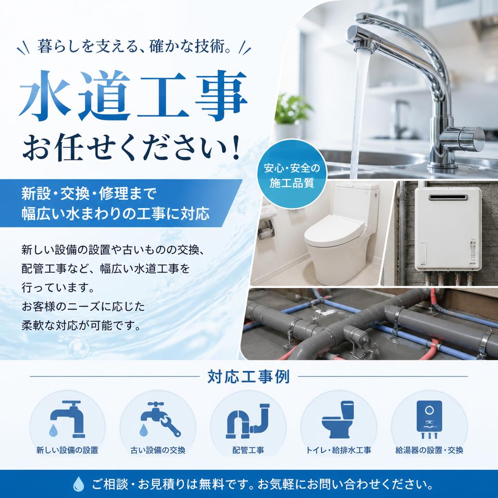 水道工事のすべてをお任せ