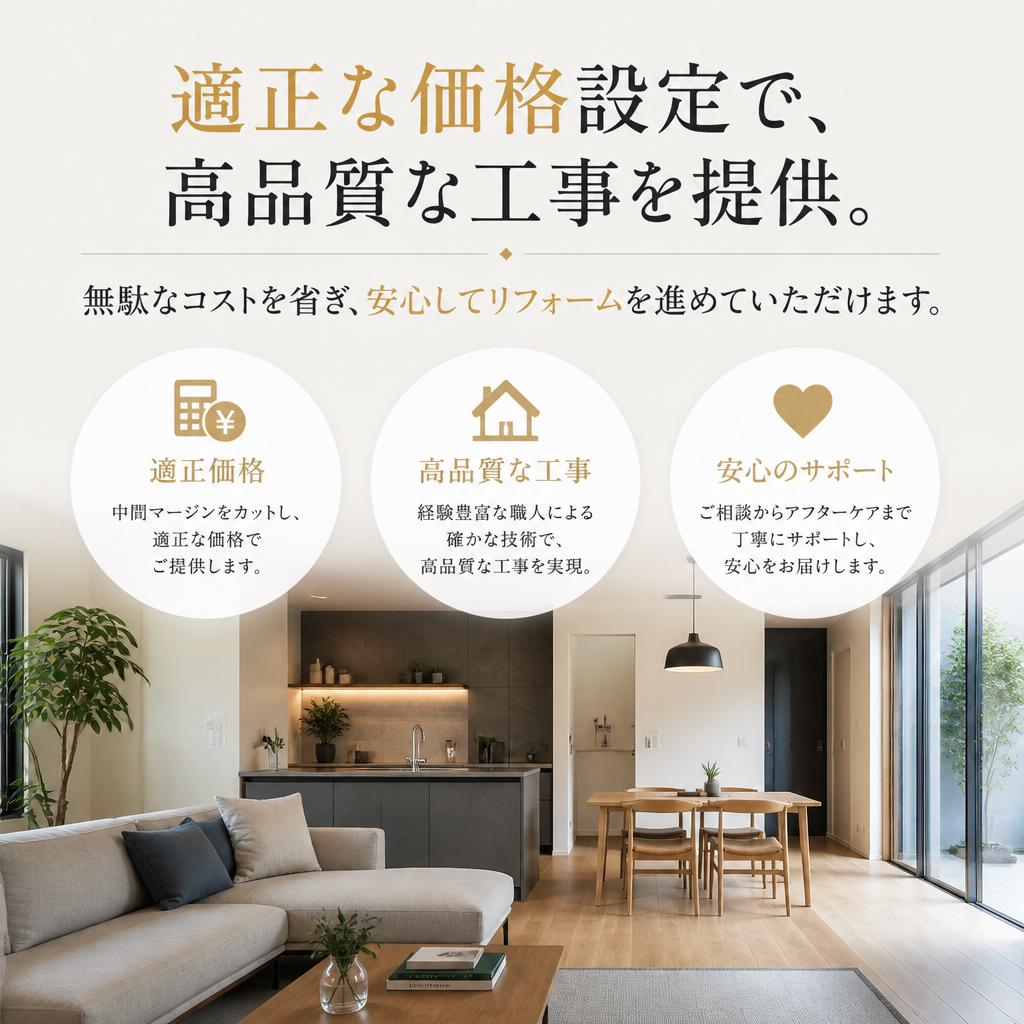 適正価格で高品質な工事