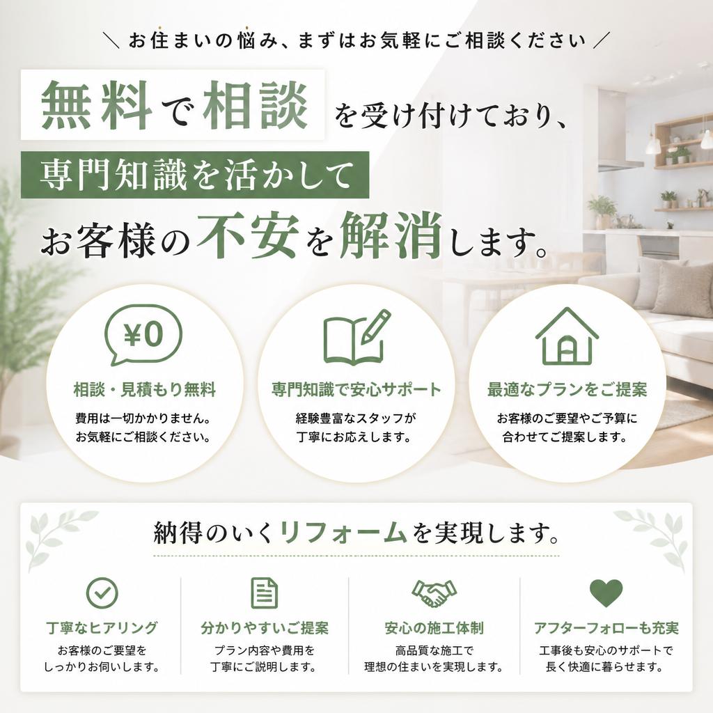 充実したリフォーム相談サービス