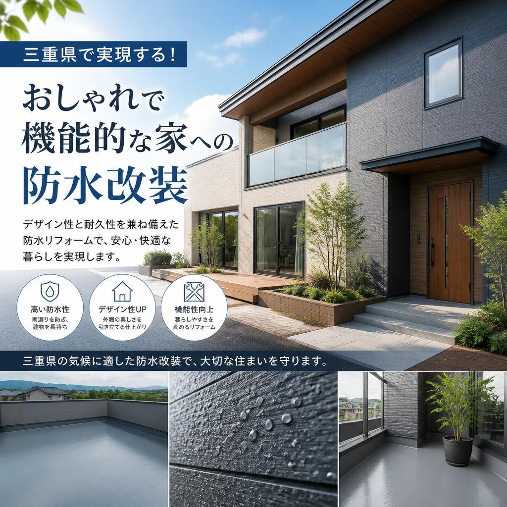 三重県で実現する！おしゃれで機能的な家への防水改装