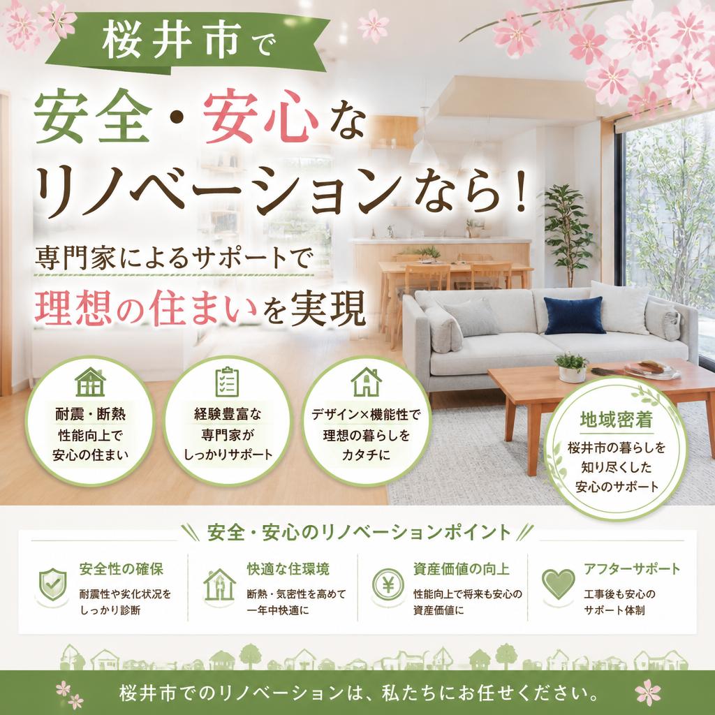 桜井市で安全・安心なリノベーションなら！専門家によるサポートで理想の住まいを実現