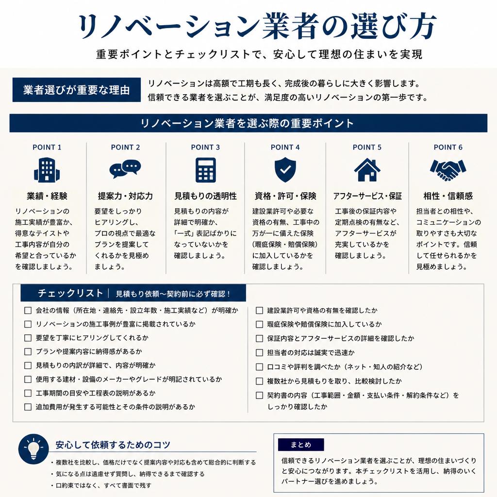 信頼できる業者選びのポイント