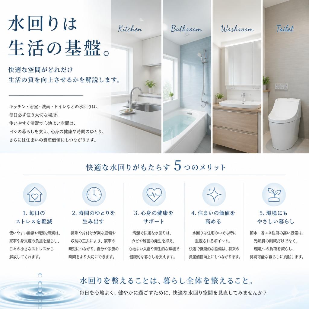 2. 快適な水回り空間の重要性