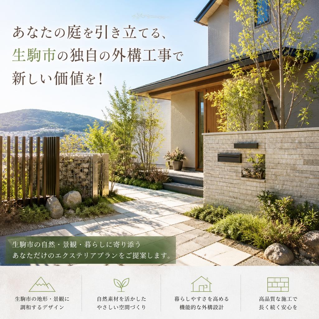 あなたの庭を引き立てる、生駒市の独自の外構工事で新しい価値を！