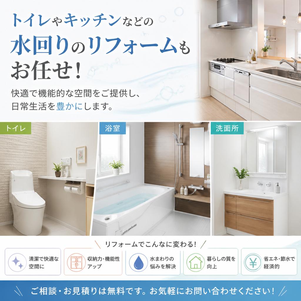 水回りリフォームで快適な生活を