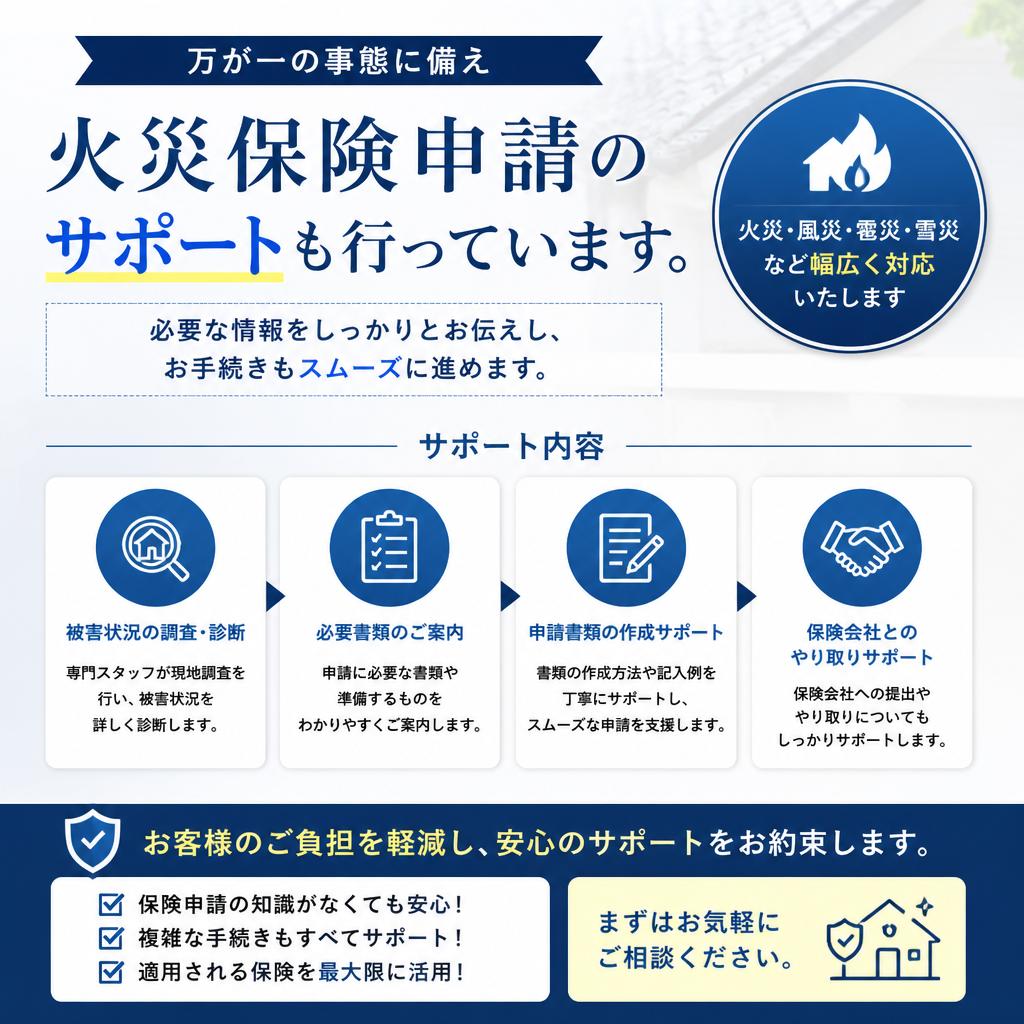 火災保険申請のサポート