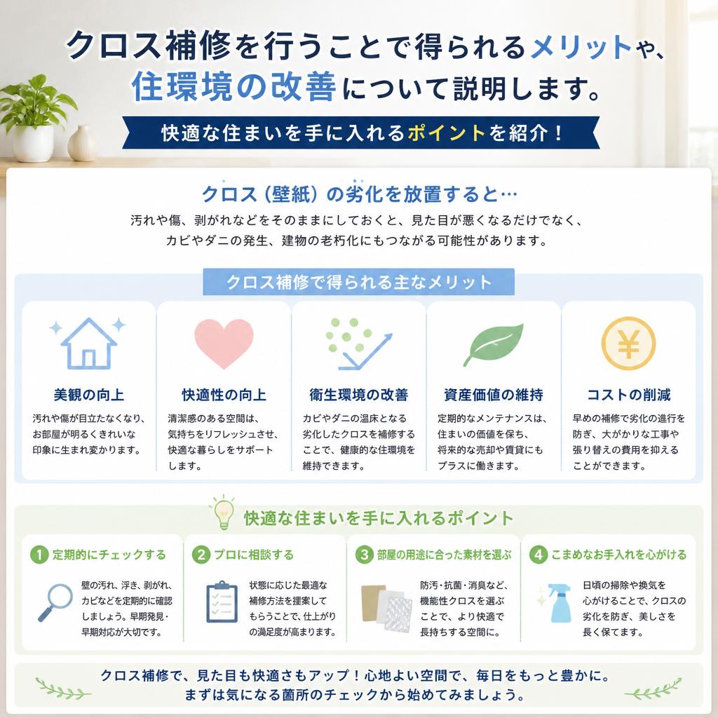 クロス補修のメリット