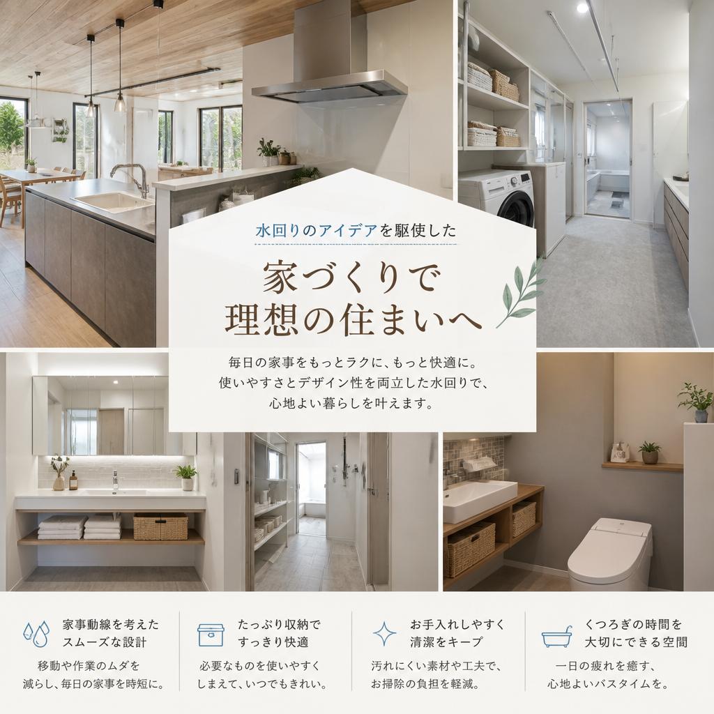 水回りのアイデアを駆使した家づくりで理想の住まいへ