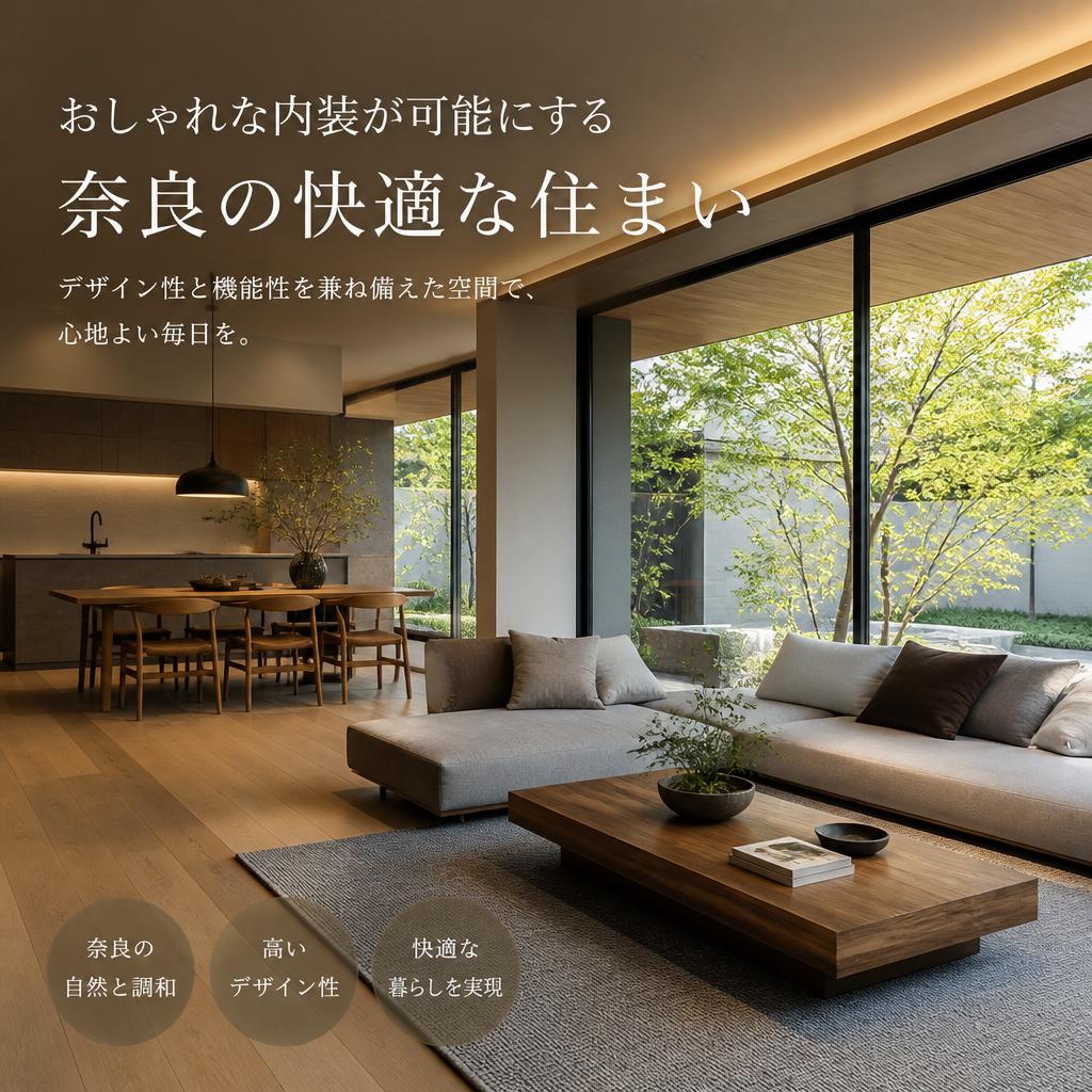 おしゃれな内装が可能にする奈良の快適な住まい